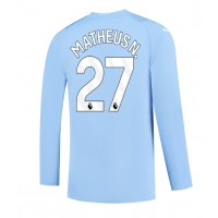 Billiga Manchester City Matheus Nunes #27 Hemma fotbollskläder 2023-24 Långärmad